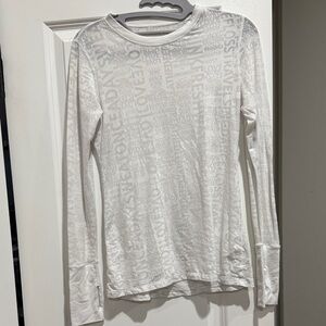 Lululemon Athletica White Long Sleeve Tee